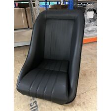Cobra Classic Bucket Seat (No Headrest) - Black Vinyl with Piping