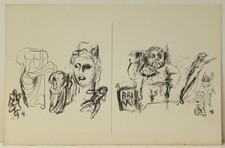 Anton WATZL, Körperstudie - Lithographie