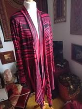 CHESCA stunning red and black Waterfall top,Jacket Arty,deco,christmas