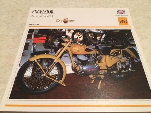 Motorcycle card excelsior - motorcycle, 250