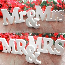 1x Mr & Mrs Wooden Letter Sign