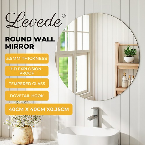 Levede 40cm round wall mirror - 40cm,