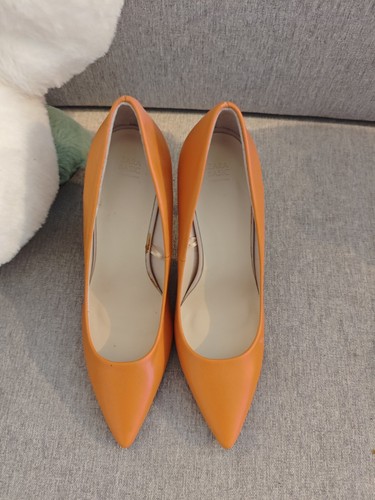 Zara orange leather shoes - orange,