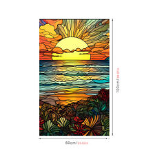 3D Stained Glass Window Film Privacy Frosted Glass Film Static Cling Sticker