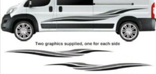 (No.867) 3.5mx260mm Two Colour Camper Van side graphics Motorhome Sticker Decals