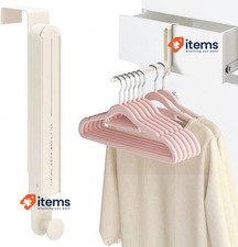 Mittimiya Folding Door Coat Rack, Door Hook for 6 Hangers and Extendable