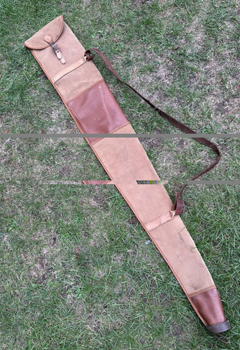 Vintage khaki canvas leather - vintage,