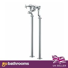 Chrome Bath Filler Shower Mixer Classic Traditional Stand Pipes Victorian Hilton