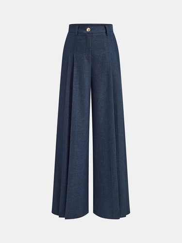 Commense mid waisted pleated - mid-waisted,