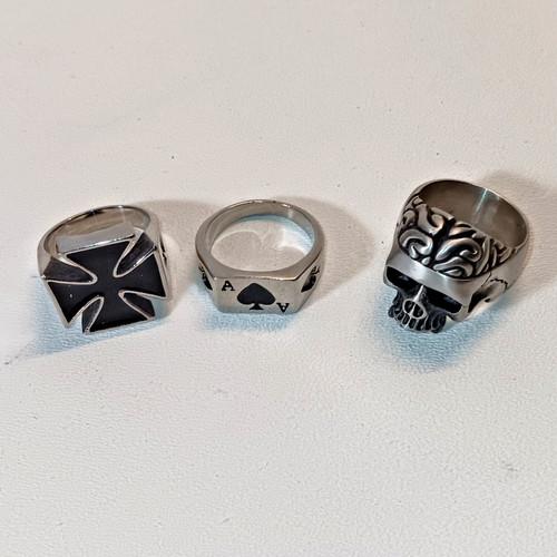 Biker ring lot - lot, 3pc