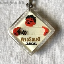 Vintage French Velosolex 3800 Moped Keychain Cream Color Used