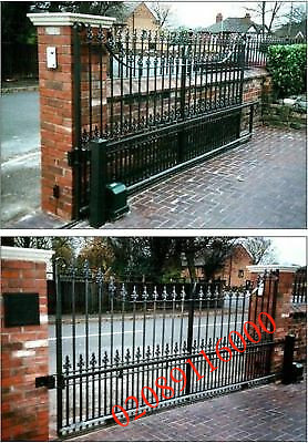 New wrought iron driveway - new,