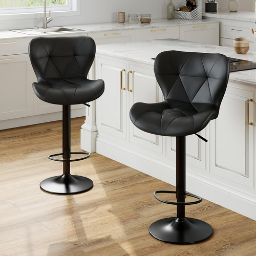 Bar stools set pu - set, leather
