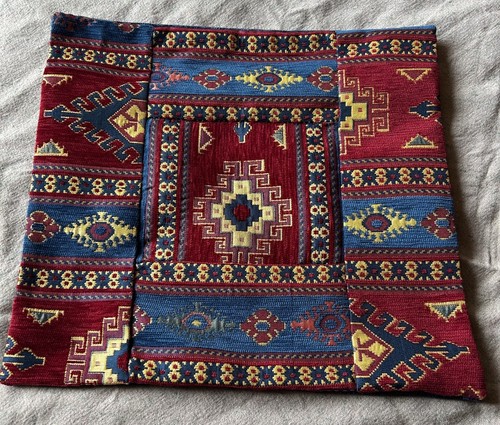 Blue red turkish kilim - turkish,