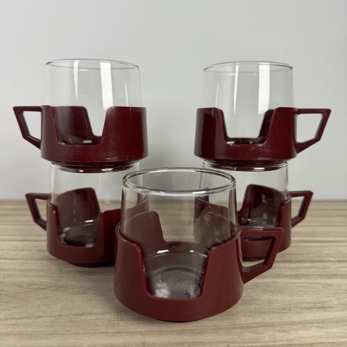 Jaj pyrex glass cups red - jaj,
