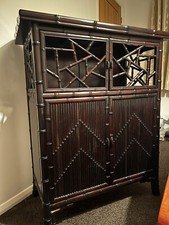 CHINESE ROSEWOOD DISPLAY CABINET ORIENTAL HAND CARVED HARDWOOD