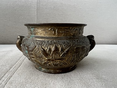 Chinese bronze incense - incense, burner