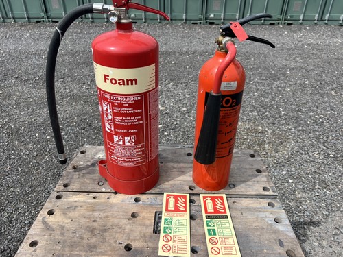 Two fire extinguishers - fire, 1