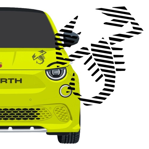 Abarth 500e scorpion logo - abarth,