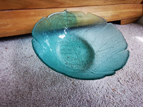 Vintage green arcoroc leaf