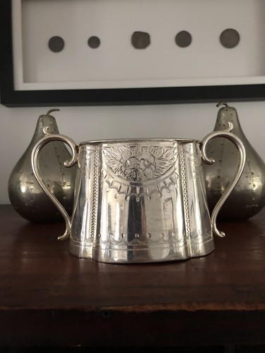 Antique silver plated sugar - silver,