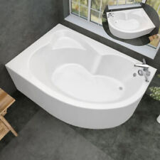 Corner Bath Tub Strong Acrylic White Right Space Saving Left Hand 1500 x 1000mm