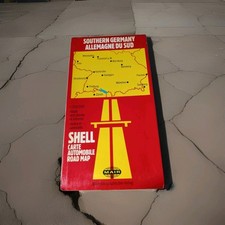 Vintage German Road Map, Southern Germany