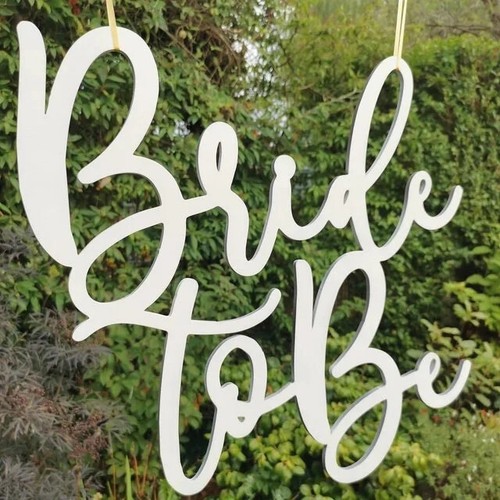 Bride wooden mdf sign - -,