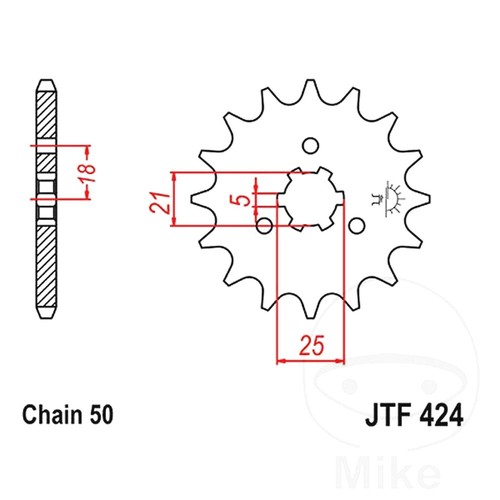 Front sprocket tooth 530 - jt,