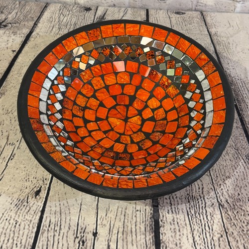 28cm orange round mirror - orange,