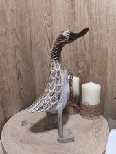 Fairtrade Hand Carved And Painted Wooden Duck 28cm High