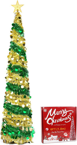 Pop christmas tree 6ft slim - pop, up