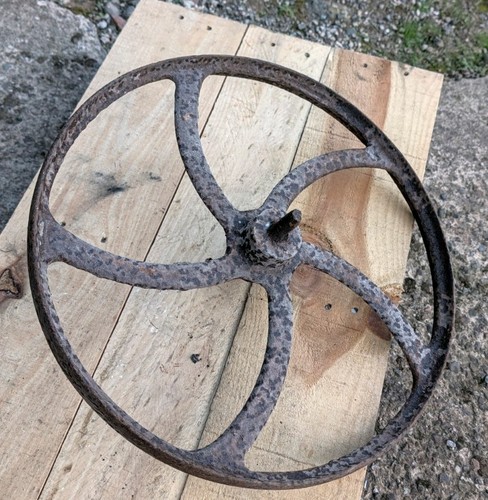 Antique cast iron wheelbarrow - antique,
