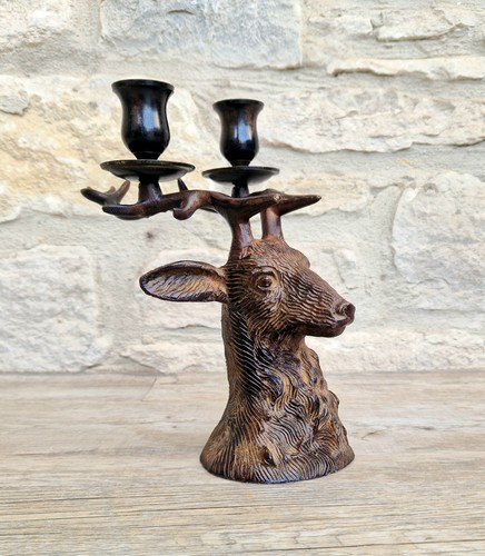 Heavy bronze stag head - heavy,