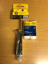 Purdy Jumbo Mini Roller Frame Plus 2 x 4.5" White Dove Paint Rollers 3/8" Nap