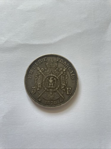 1870 franc silver coin - 1870,