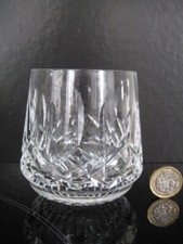 WATERFORD CRYSTAL CUT GLASS LISMORE DESIGN ROLY POLY BASE WHISKY TUMBLER 9oz