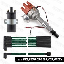 Ford Essex V6 Electronic Distributor with Sports Coil and Green Leads
