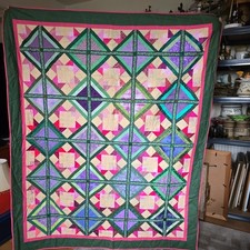 Vintage quilted throw blanket