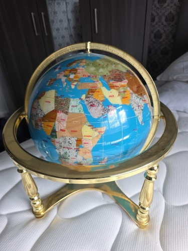 World globe with brass effect - world, globe,