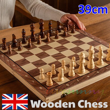 3in1 Large Chess Wooden Set Folding Chessboard,Pieces Wood Board Chess Board XXL