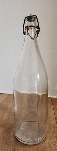 Clear glass bottle with - glass, 12"