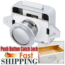 5-30x Push Button Cupboard Drawer Door Catch Lock Caravan Camper Latch Knob Lock