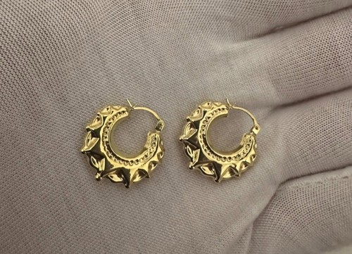 9ct gold creoles - 9ct, s