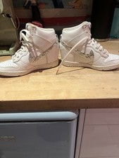 Nike Dunk Sky High White Wedge Croc With Customised Bling