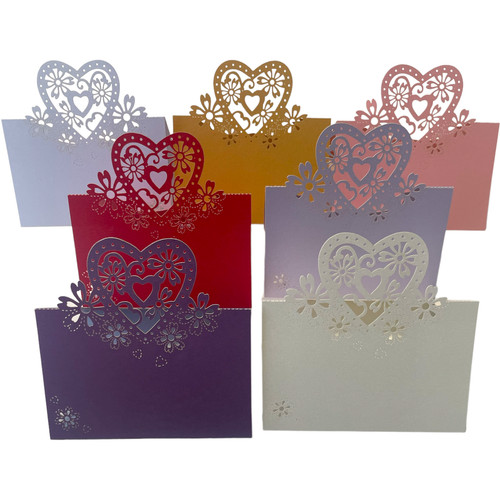 Heart place cards - place,