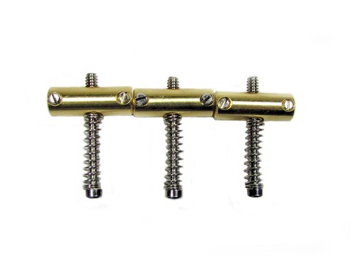 Brass telecaster saddle set - set,