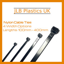 Black Nylon Cable Ties Zip Ties Cable Wraps Long Short Thin Wide Options