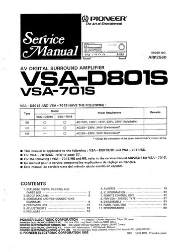 Service manual for pioneer - service,