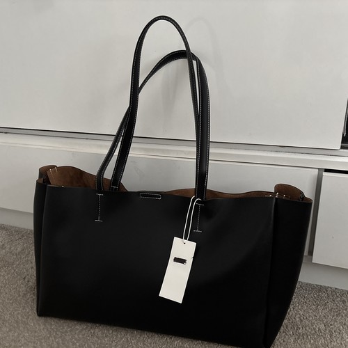 Black faux leather tan - m&s,